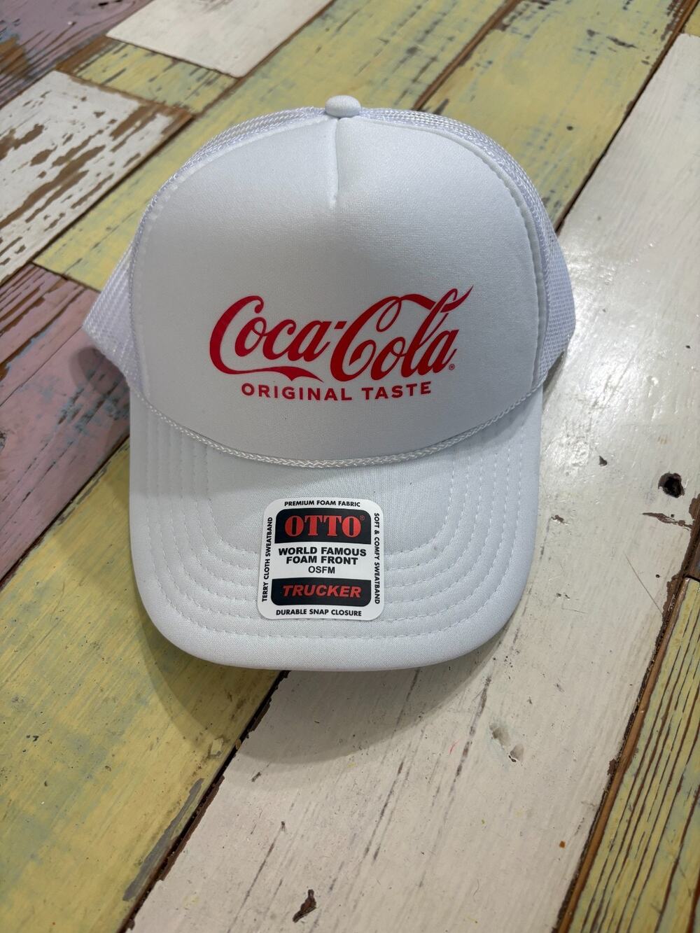 Coca-Cola OTTO Hat New White Trucker Hat